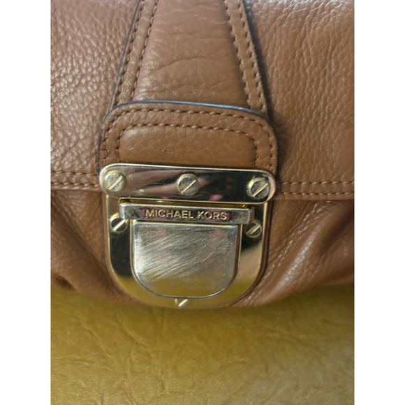 Women's Michael Kors Brown Leather Crossbody Bag Small - Picture 3 of 7